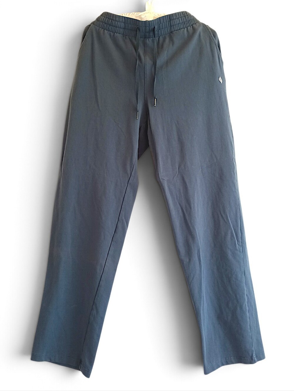 Men's Drawstring Joggers Slate Blue Straight Leg Soft Comfy Activewear Workout
